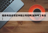 越南电信进军区块链公司招聘[越南军工电信]